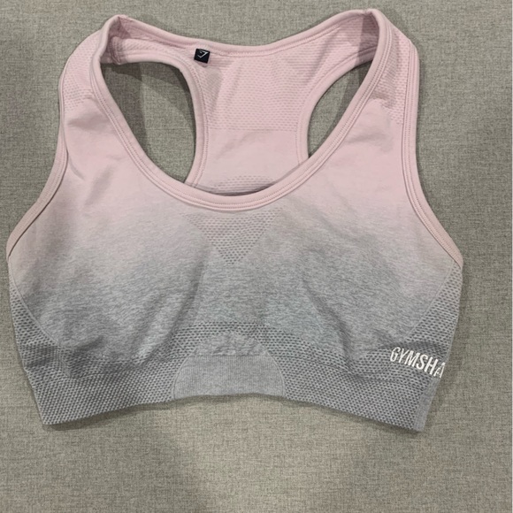 Gymshark sports bra grey and pink - Picture 1 of 2